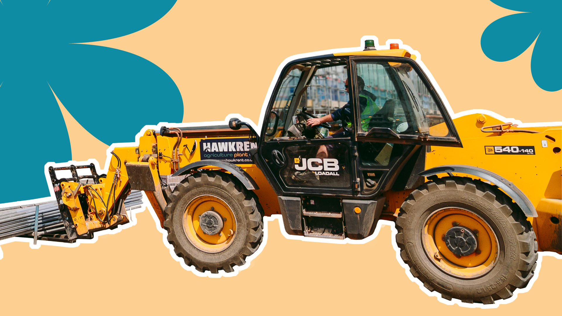 Digger on a building site