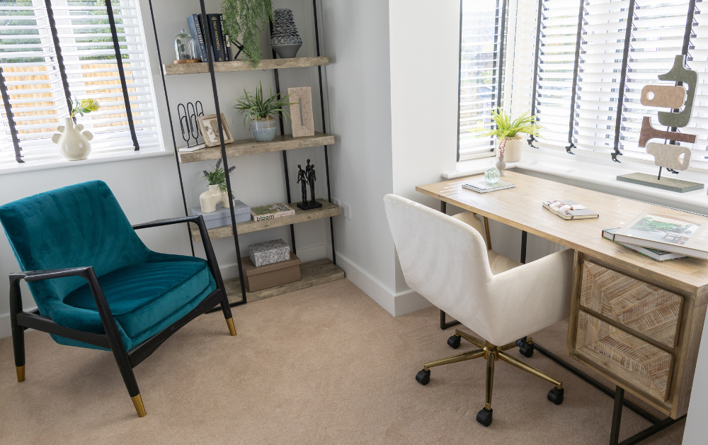 Image is of an organised office for remote working at home 